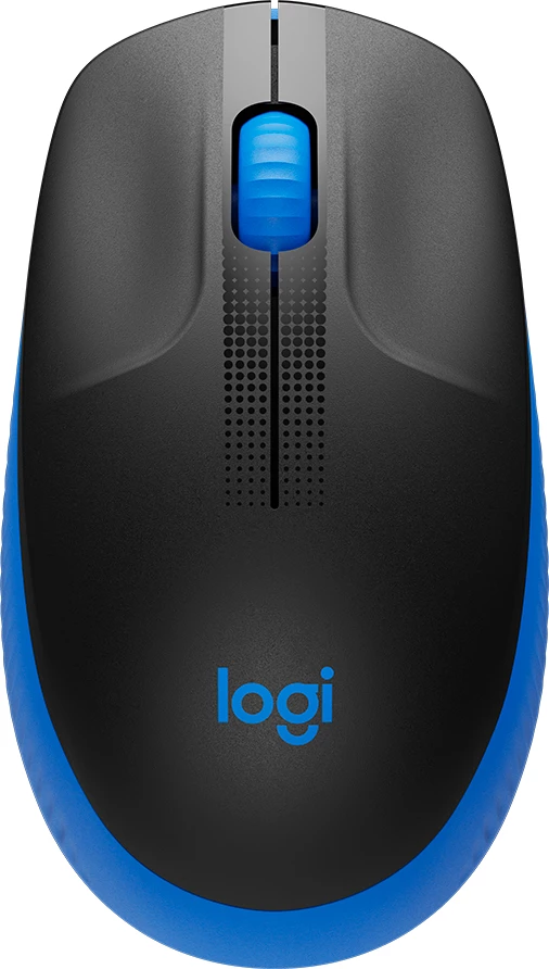 Maus Logitech M190 wireless, 2.4 GHz, optik, 3 butona, USB receiver, blu