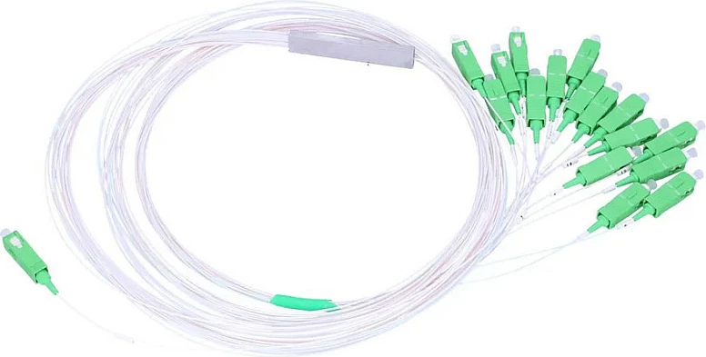 Splitter fiber optik Extralink PLC 1:16 SC/APC, 900um, 1m, bardhë