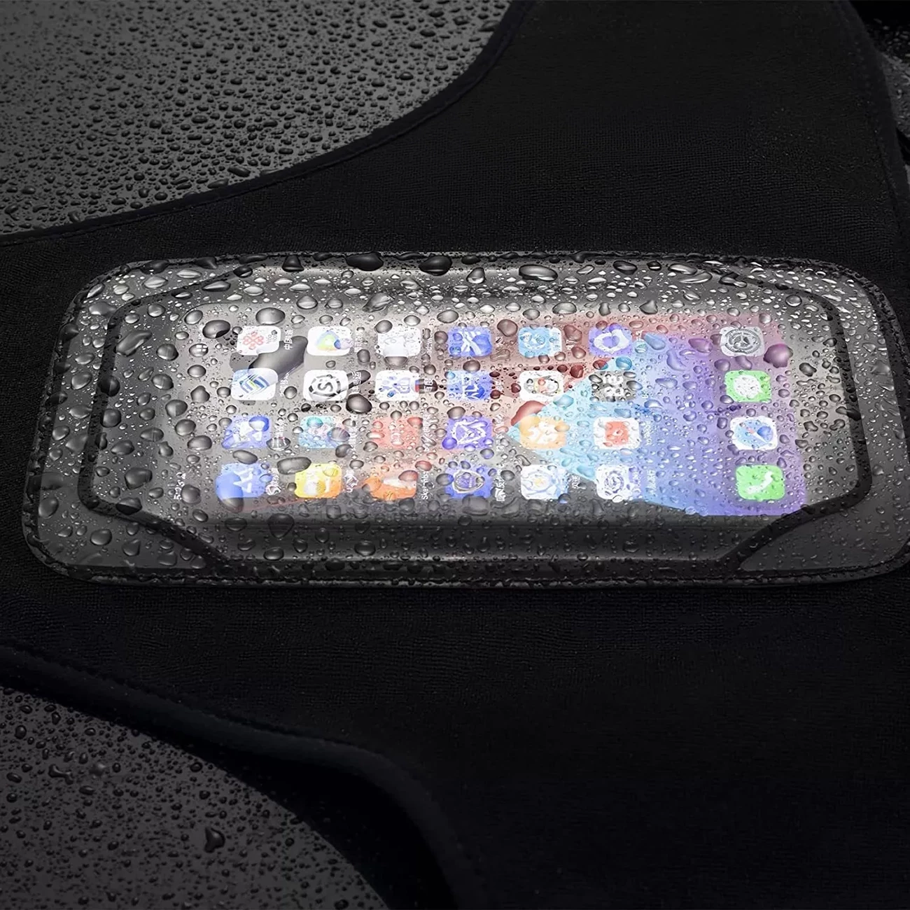 Mbrojtës djerse për biçikletë stërvitore Rockbros D78, me xhep dhe dritare për telefon 6.2", i zi