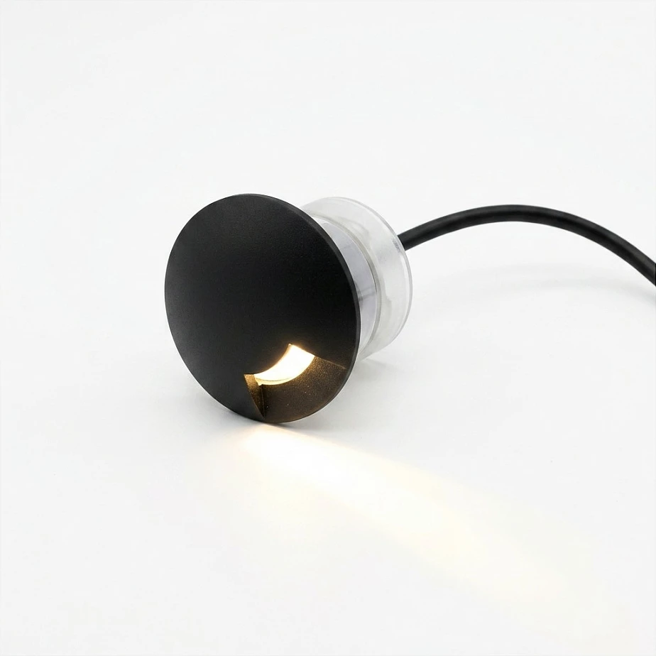 Spot LED për dysheme Synergy21 ARGOS Segment-2, rrethor, IP67, dritë e ngrohtë, i zi