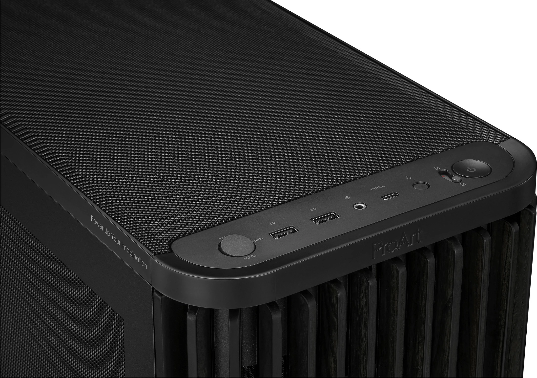 Kasë ASUS ProArt PA401 Wood Mesh PWM, ATX, e zezë