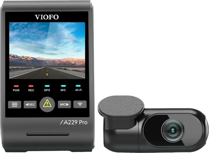 Video regjistrues për vetura Viofo A229 Pro 2CH, 4K + 2K, WiFi, GPS, i zi