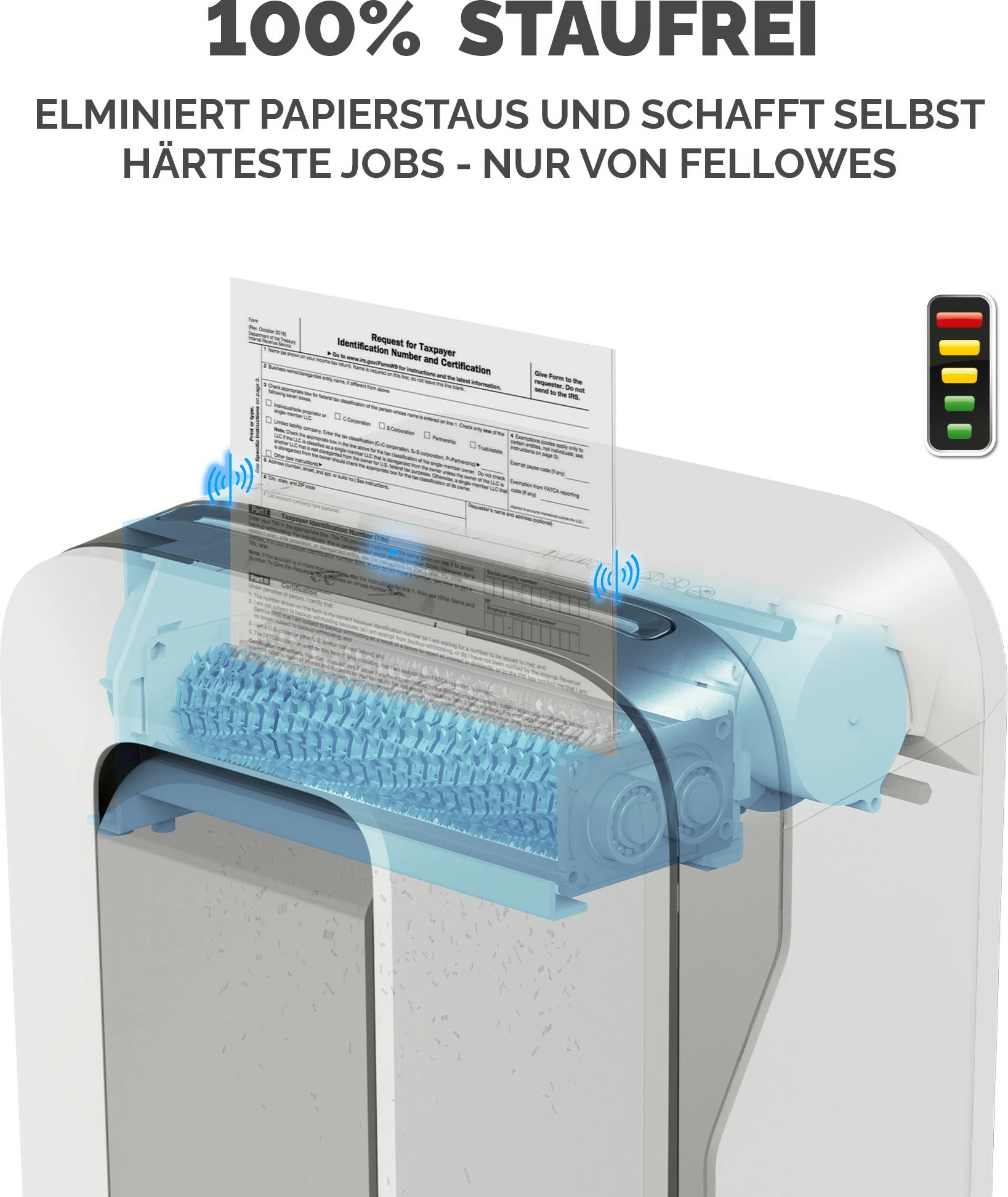 Shredder Fellowes Powershred LX201, Micro-cut, 22 L, e bardhë