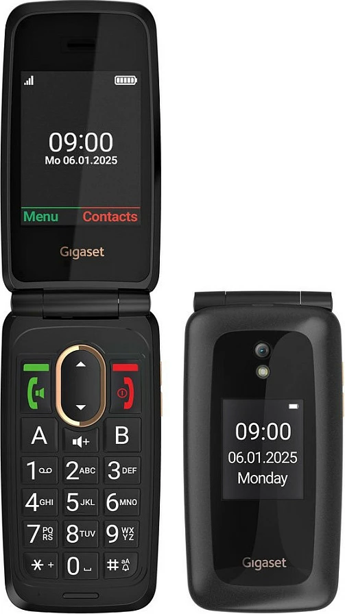 Celular Gigaset GL795, me kapak, Single SIM, 2.8" + 1.77", 4G LTE/VoLTE, 2MP, 1400 mAh, i zi