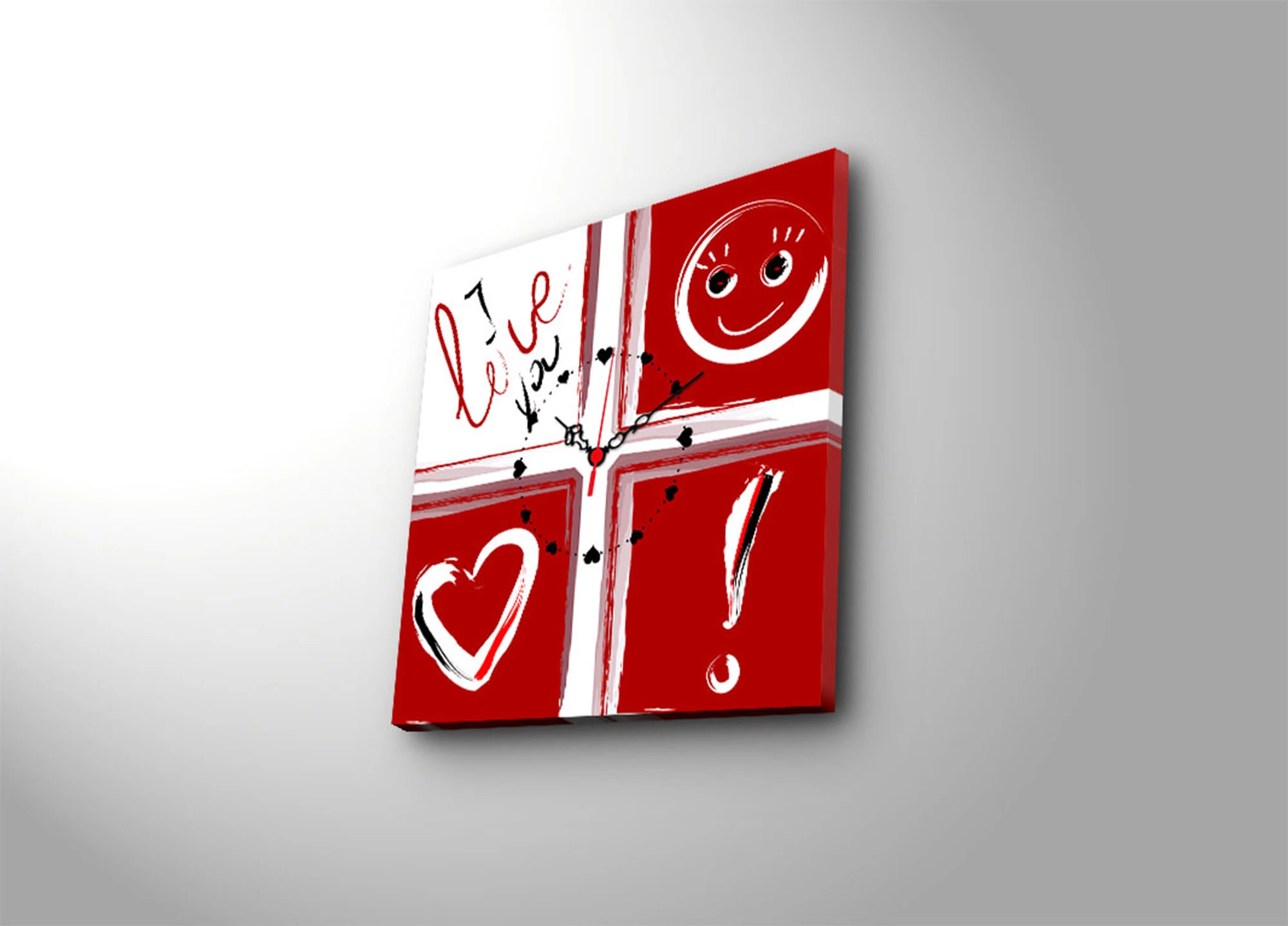 Orë muri dekorative në kanavacë Wallity, YYCS-3, shumëngjyrëshe, 45x45cm