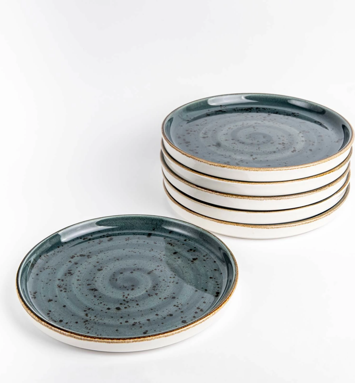 Pjatë me buzë të larta Fine Dine Arando Ø210 mm, porcelan, set 6 copë, gri