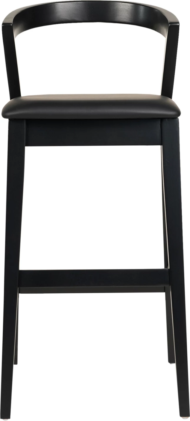 Karrige për bar NAMI FH9952.02 dru gome & PU-e zezë 47,5x59x102,5Hcm
