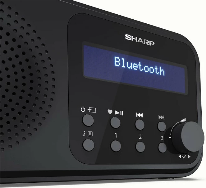 Radio portative Sharp DR-P420, DAB/FM, Bluetooth 5.0, alarm, Midnight Black