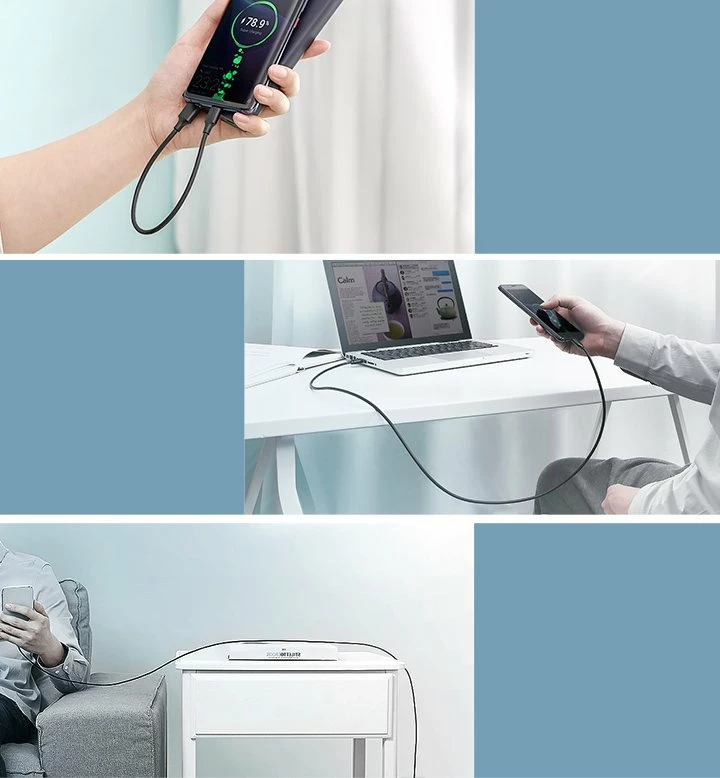 Kabllo Ugreen US287 60116 USB-A në USB-C, 1m, e zezë
