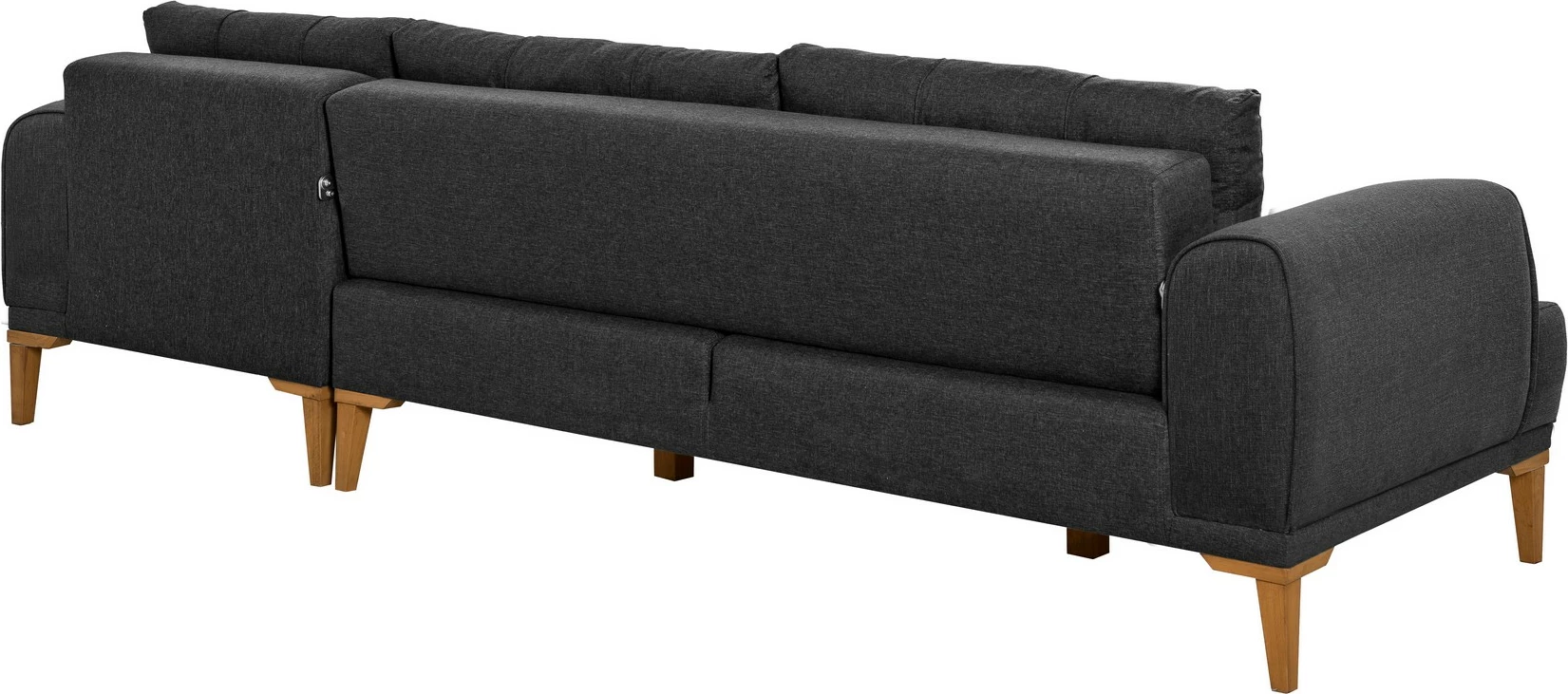 Këndare Vina, anthracite, këmbë druri, 295x82x179cm