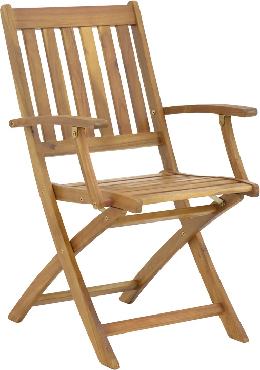 Karrige palosëse me krahë, dru akacie natyral, 56x61x89cm