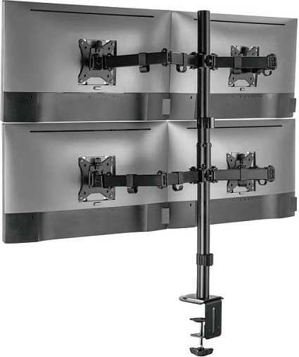 Mbajtëse monitori EQUIP për tavolinë 4x 17"-32", VESA 75/100, 9kg secili, e zezë