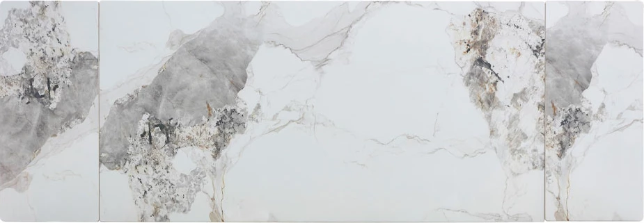 Tavolinë zgjatëse Marron, e bardhë me motiv mermeri, 180x90x75cm