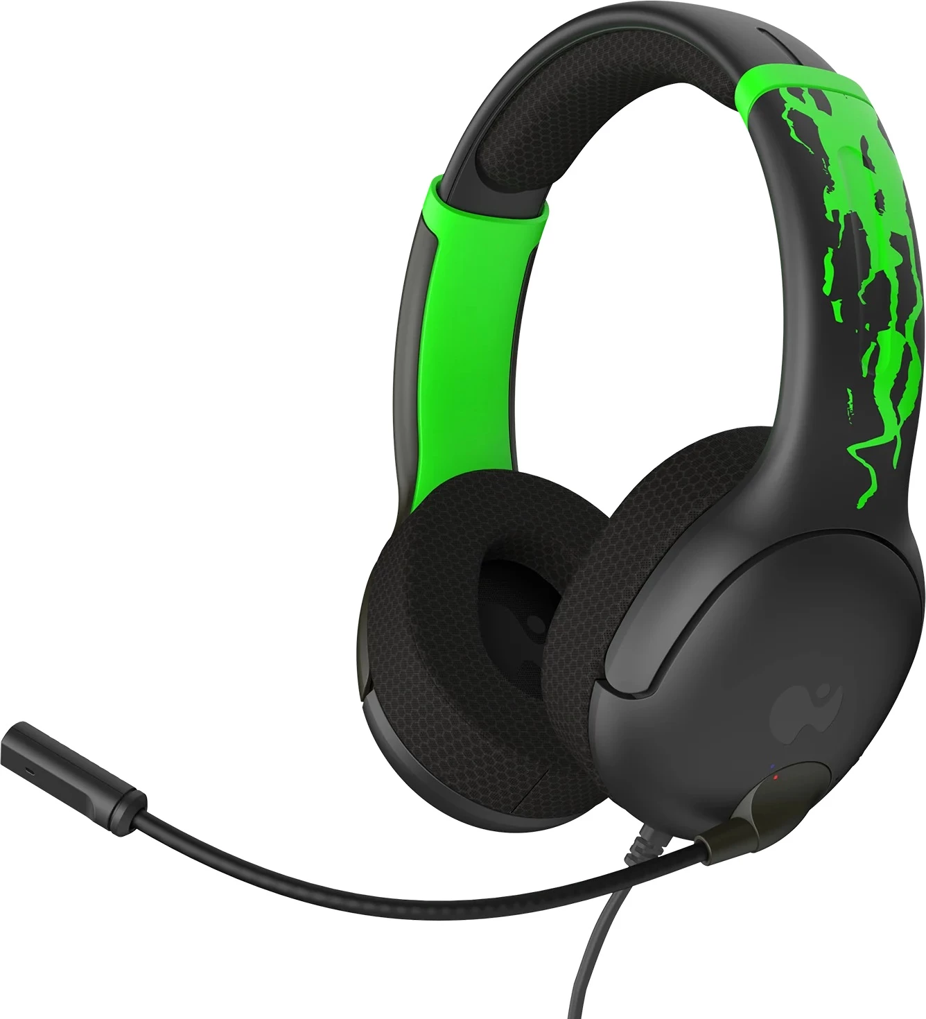Kufje gaming PDP AIRLITE GLOW me kabllo, stereo 40mm, me mikrofon, Jeshile (Jolt Green)