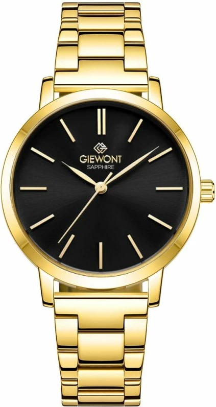 Orë dore femrash Giewont GW2360-B3, e zezë dhe e artë, set