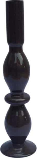 Mbajtës qiriri CALM, qelq ngjyrë kafe e errët, 8x8x29cm