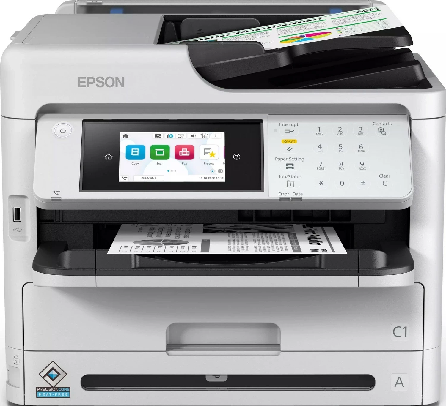 Multifunksional Epson MFP WF-M5899DWF, monochrome, A4, WiFi, bardhë
