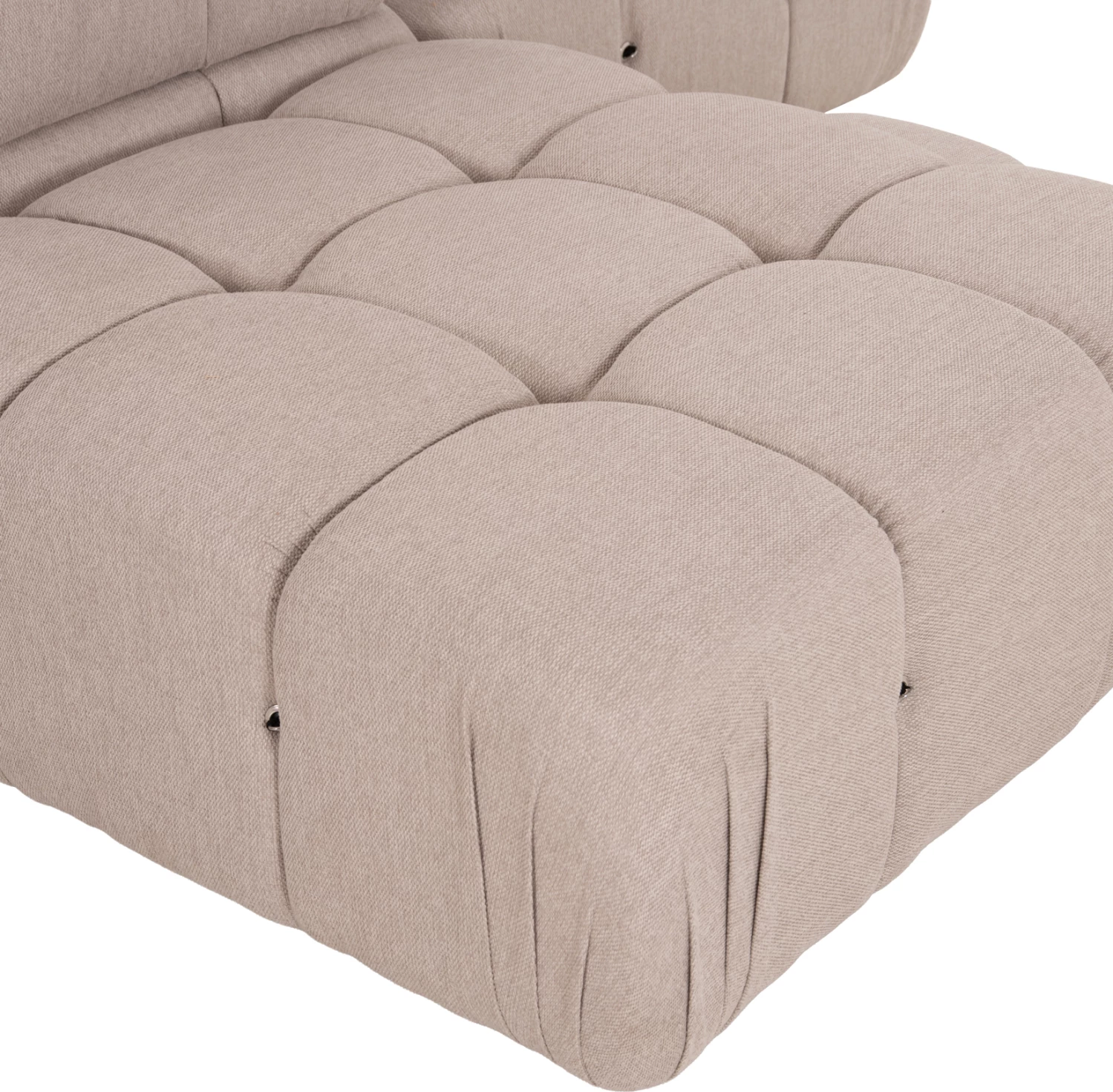 Divan polimorfik SHIFTER, material tekstil, bezhë e çelët, 290x196x76cm, 4 pjesë