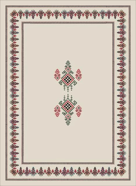 Mbulesë tavoline Hermia Concept, etnike, krem