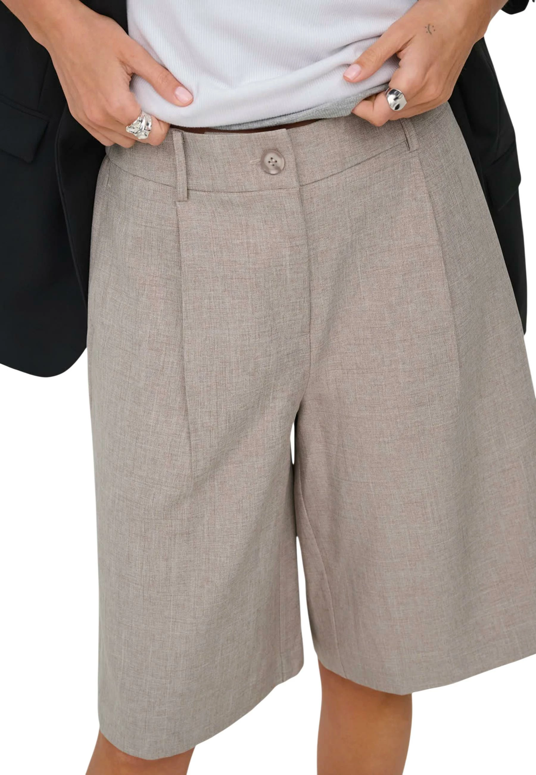 Shorce bermuda për femra Only Onllinda HW Mel Long Shorts TLR NOOS 15351444, të hirtë [Madhësia: 36]