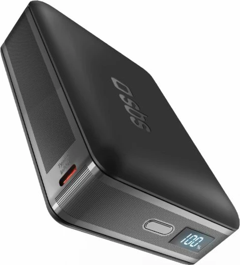 Powerbank SBS HD 30W 10000mAh me LCD, e zezë