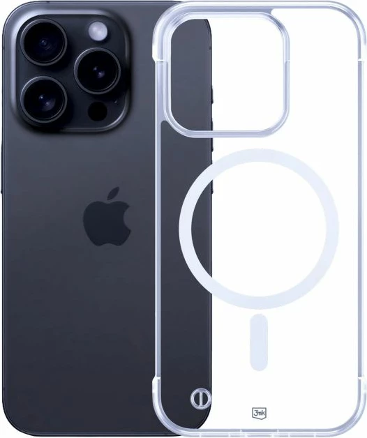 Kapak telefoni 3mk Just20g MagCase për iPhone 16 Pro Max, transparent