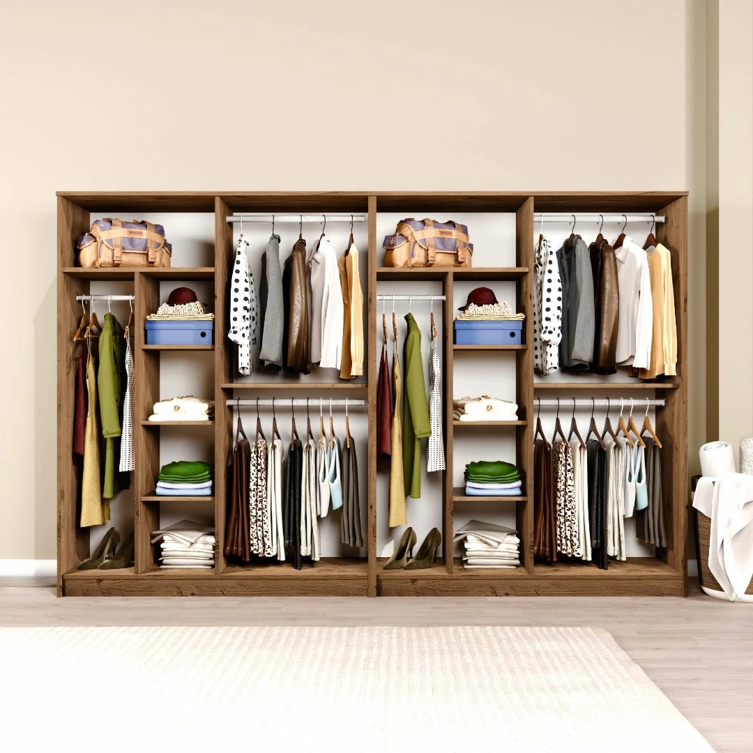 Dollap garderobe, ngjyrë Atlantic Pine, Skye Decor, 280x180x51.8 cm