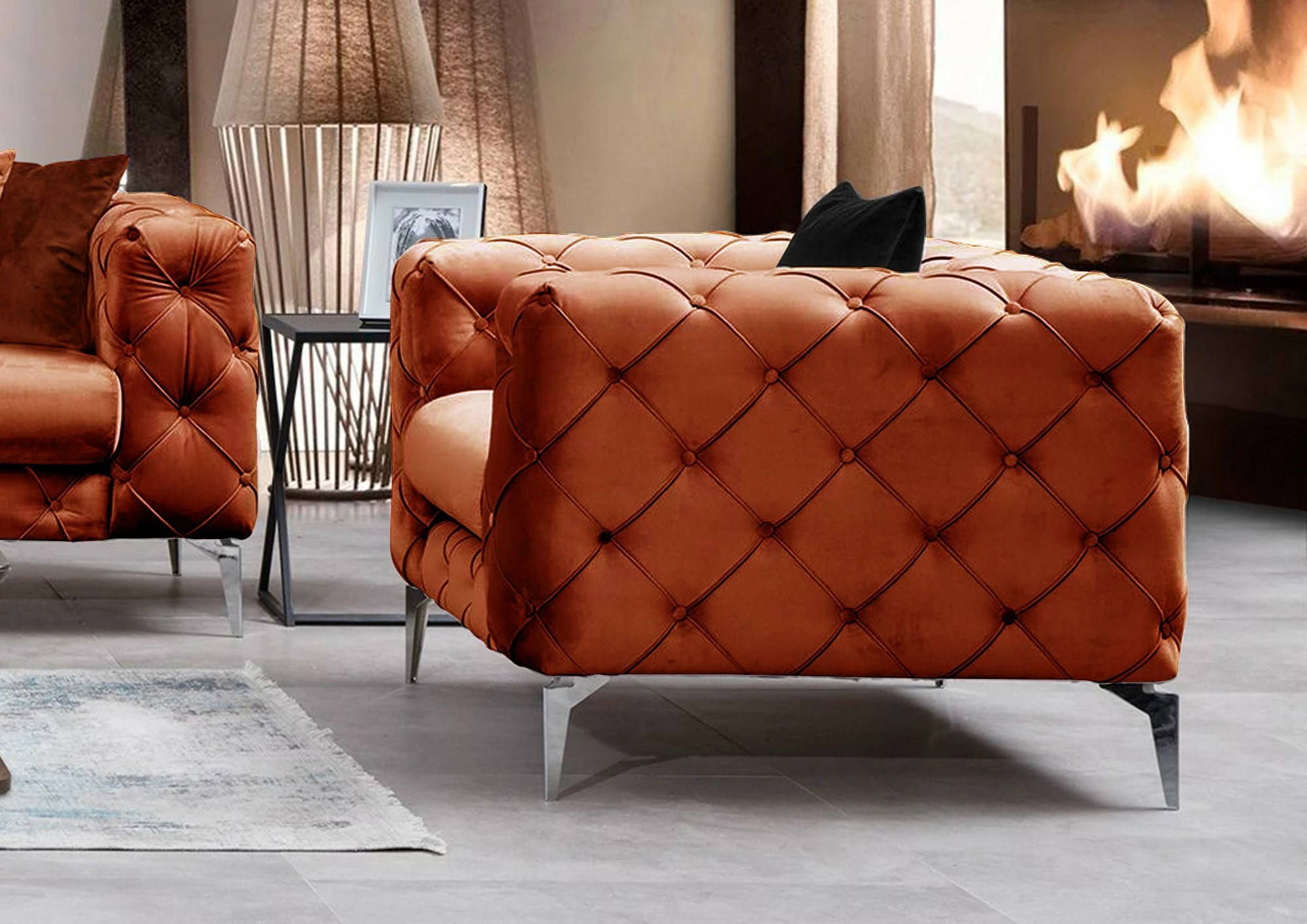 Karrige Wing Como, portokalli, Atelier del Sofa