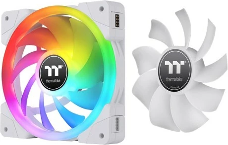 Ventilator kasë Thermaltake SWAFAN EX12 RGB 120mm, 3 copë, i bardhë