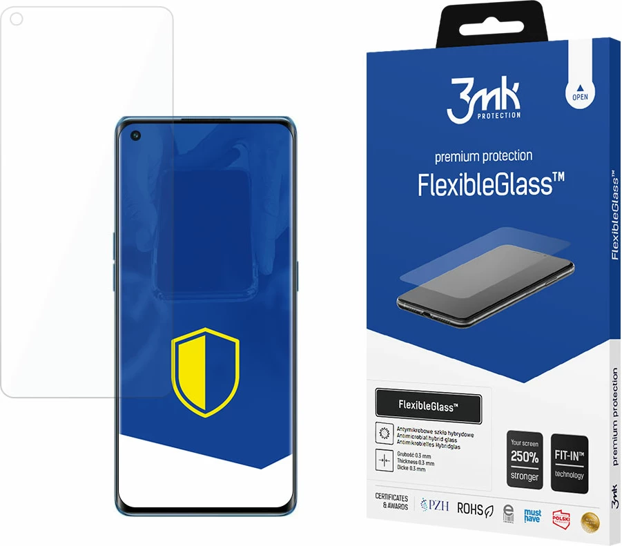 Mbështjellës xhami fleksibil 3mk FlexibleGlass për Oppo Reno 6 5G, Transparent