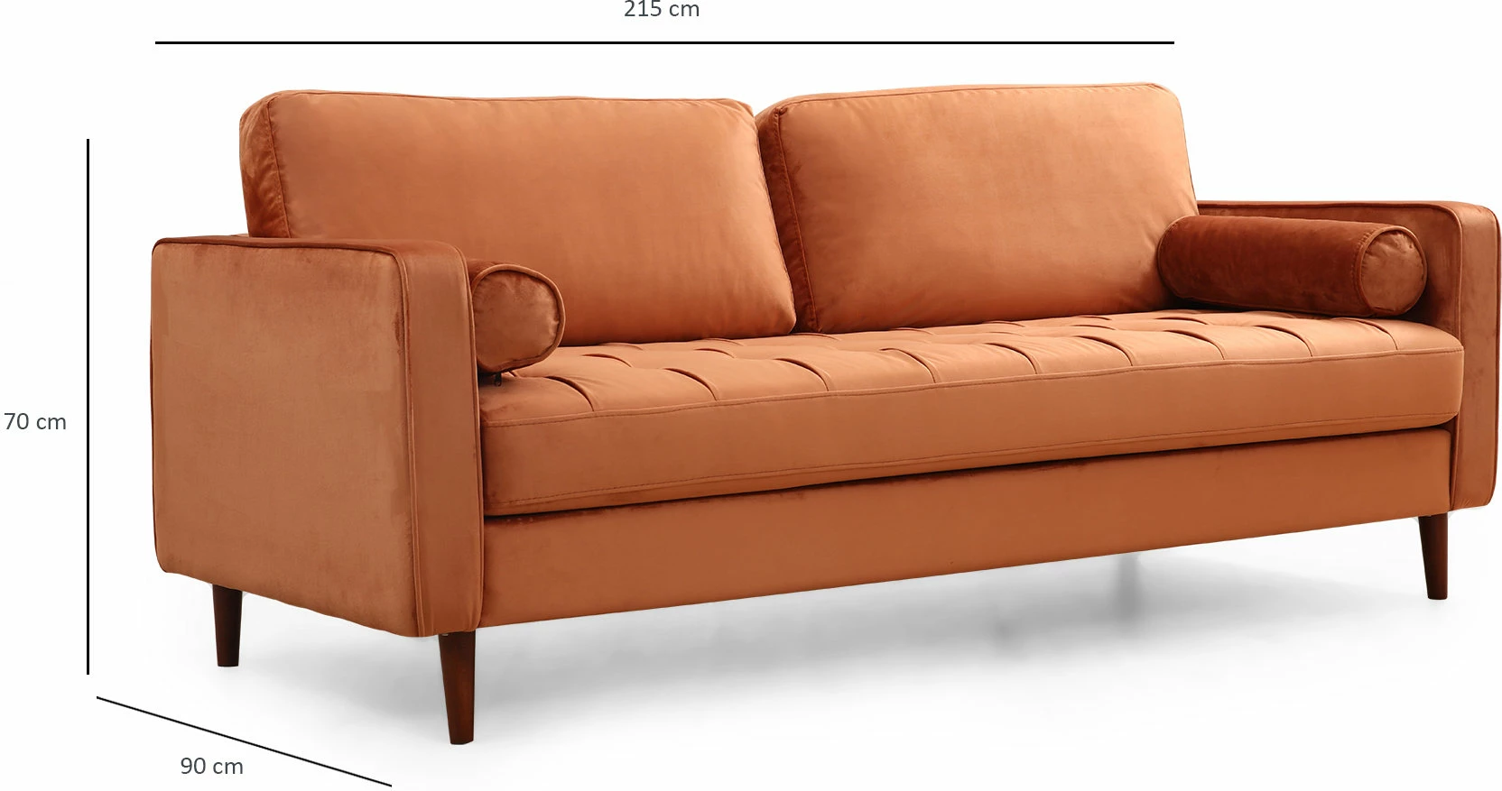 Divan treshe Atelier del Sofa, Rome, portokalli