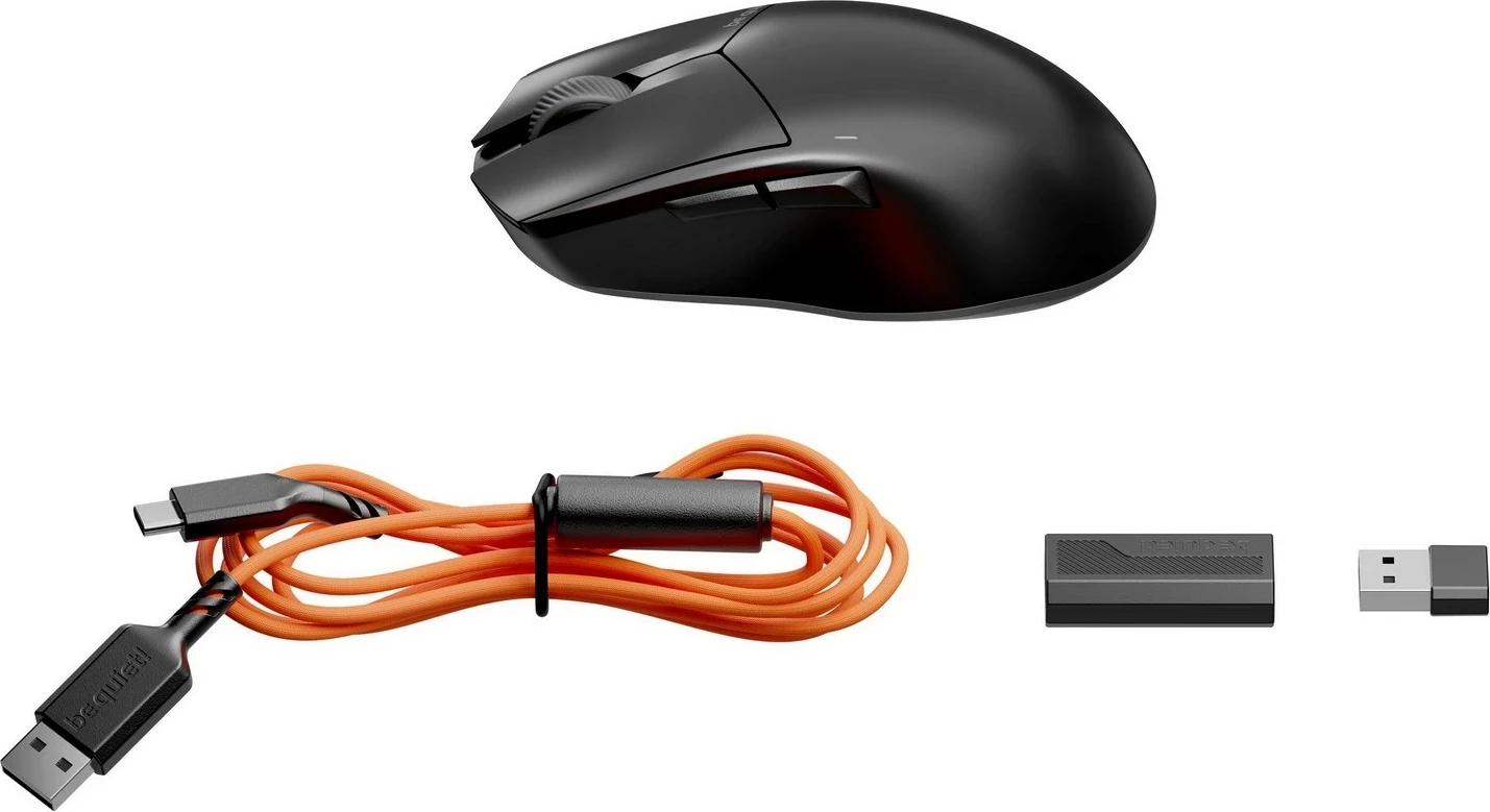 Maus be quiet! DARK PERK ERGO, wireless, 32000 DPI, i zi