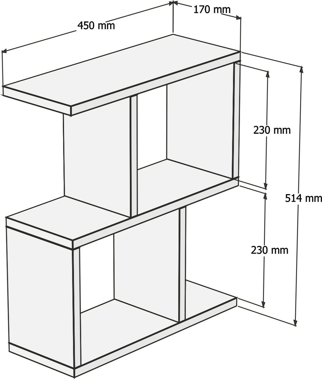 Tavolinë anësore Hanah Home, Zet - Travertin