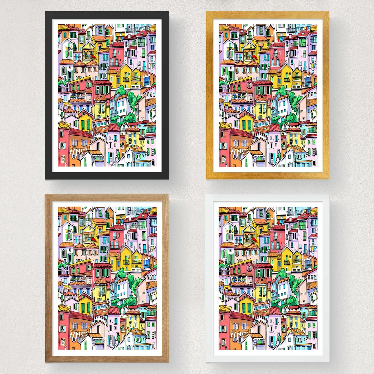 Poster shumëngjyrësh, Wallity, pa kornizë, 50x70cm