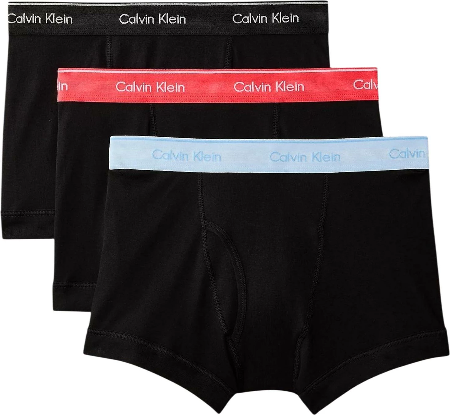 Set të brendshme për meshkuj Calvin Klein Underwear TRUNK 3 PK 000NB4002A, të zeza