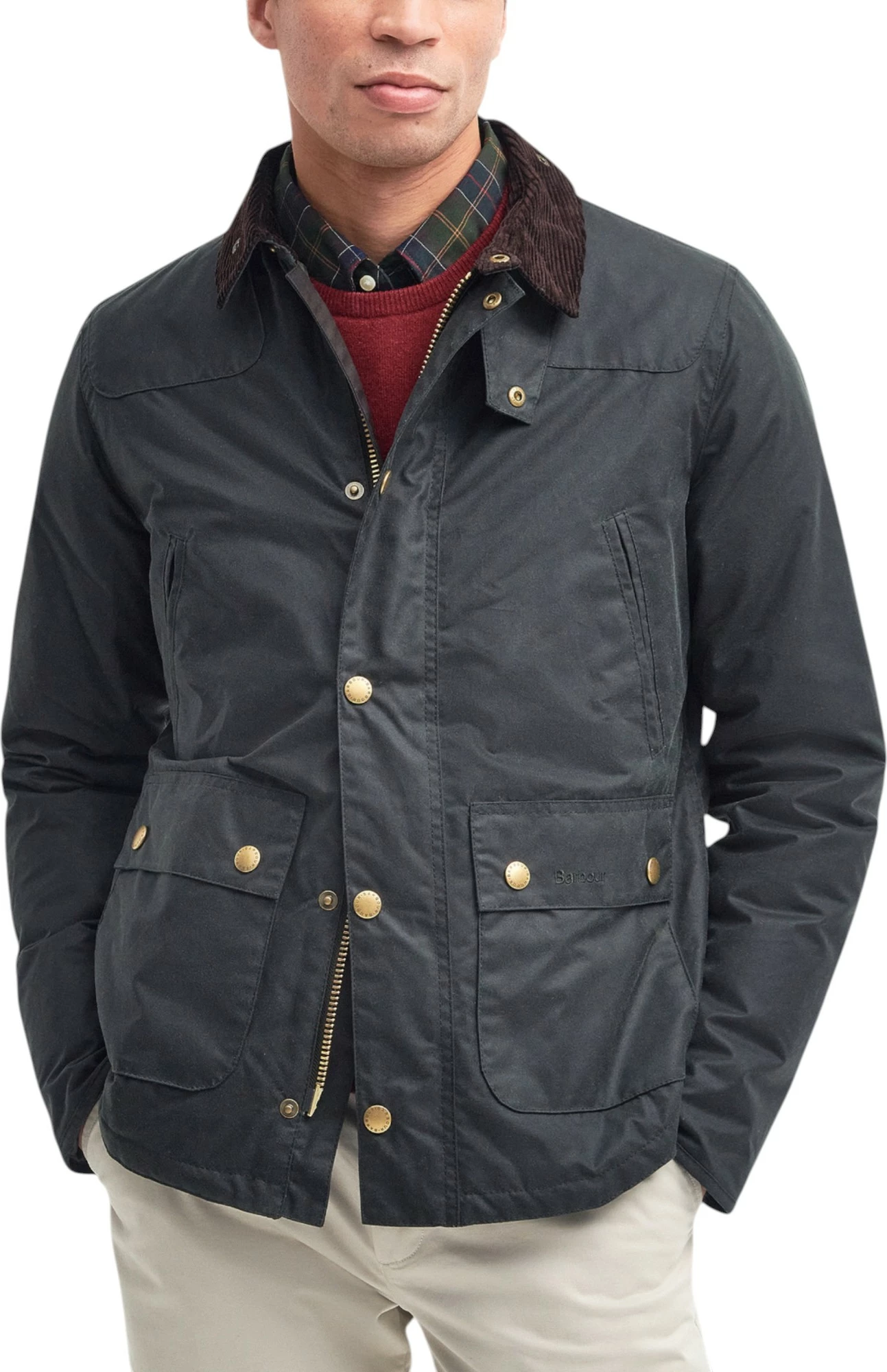 Jakne për meshkuj Barbour Reelin MWX1106, gri e errët