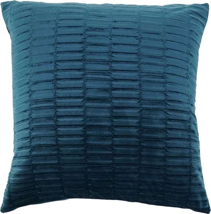 Jastëk dekorativ Repousse, kadife, poliester, 45x45, ngjyrë kaltër