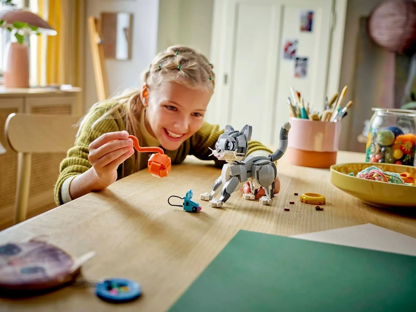 Set LEGO Creator 3 në 1, Playful Cat 31163, për fëmijë 8+ vjeç