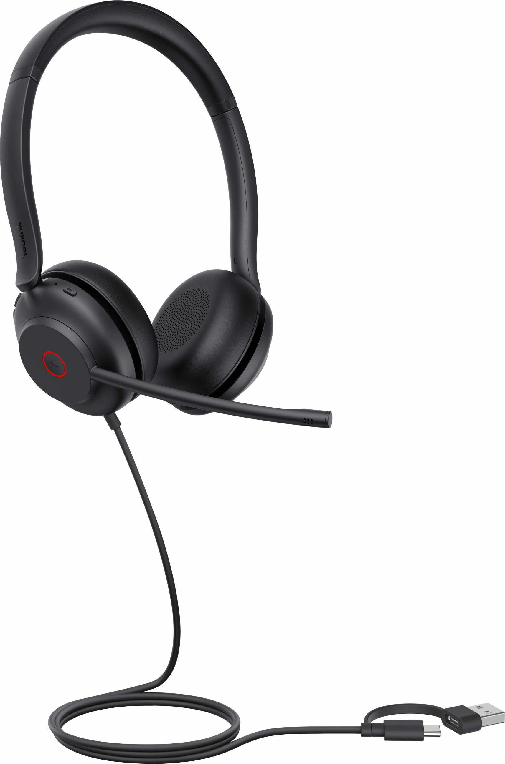 Kufje Yealink UH35 Dual UC, USB-C/USB-A, binaurale, e zezë