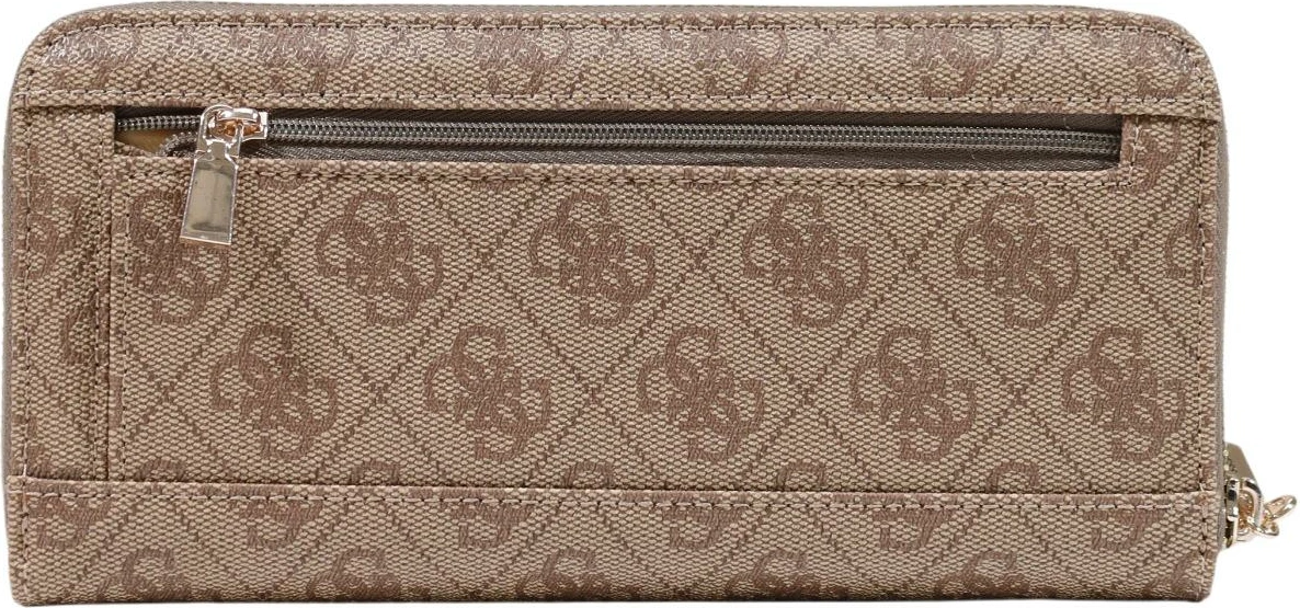 Portofol për femra Guess Coleen Logo SML Zip, latte