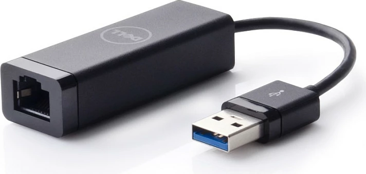 Adapter rrjeti USB në Ethernet Dell 470-ABBT, Gigabit 1000 Mbps, USB 3.2 Gen 1, i zi