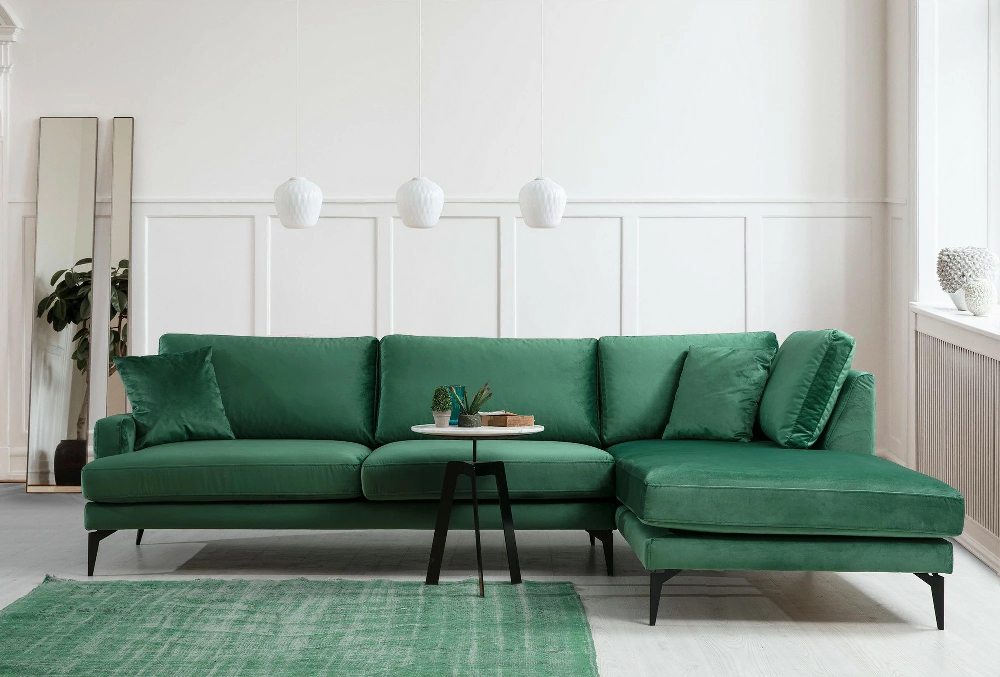 Këndare e gjelbër për sallon, Atelier del Sofa, Papira Corner (L3+CHL)