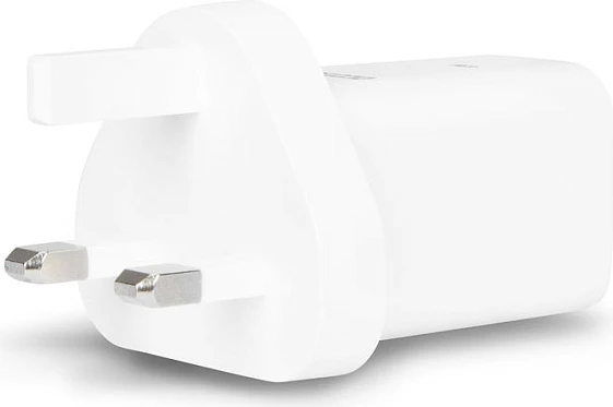 Karikues muri DICOTA 2-port GaN 65W, USB-C, prizë UK, i bardhë