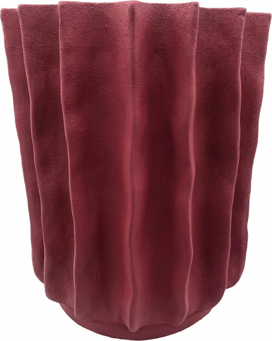 Vazo dekorative FOLDA, polirezine, ngjyrë ekai, 25x25x29cm