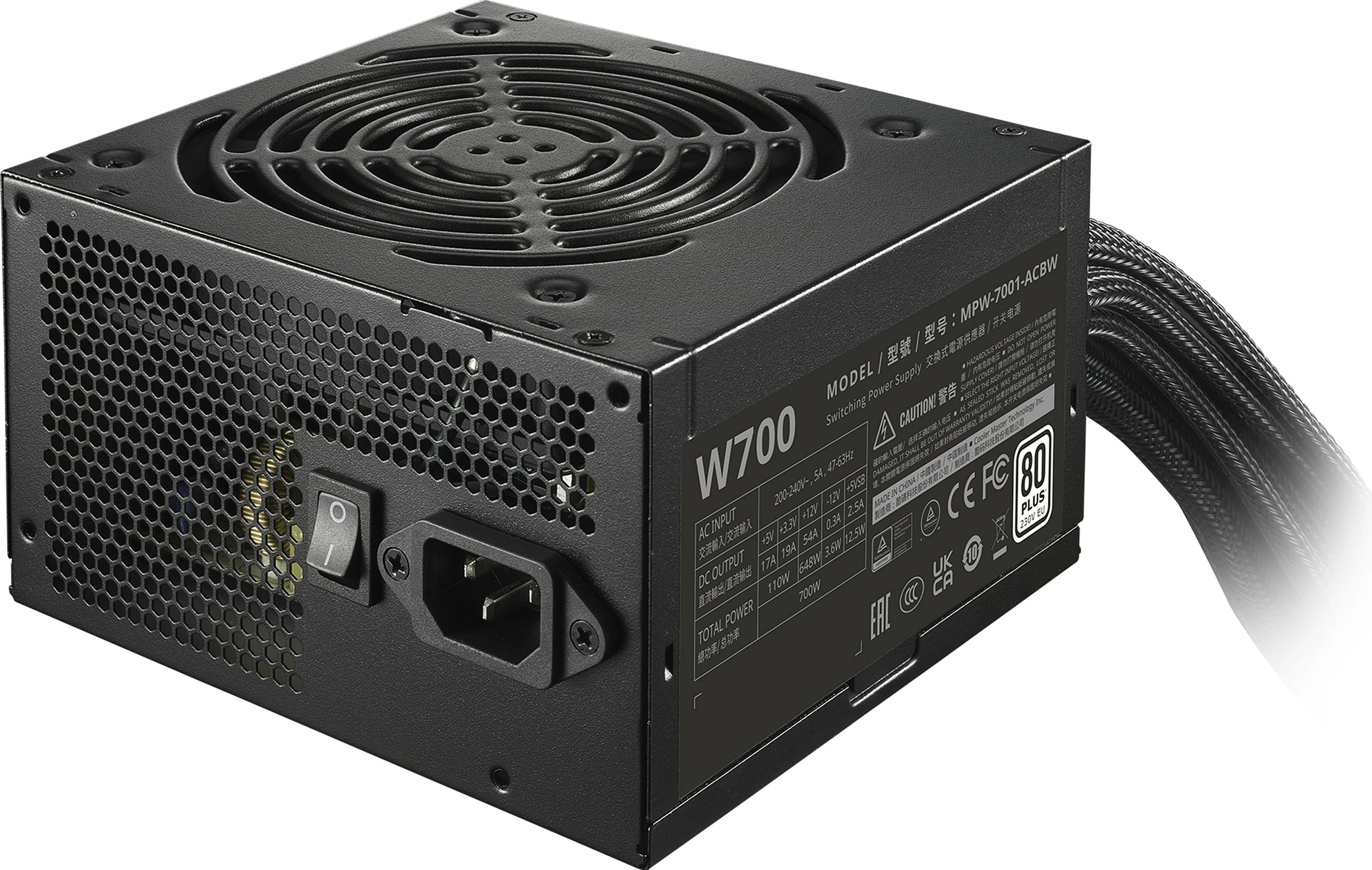 Furnizues rryme Cooler Master Elite NEX W700, 700W, 80 PLUS, ATX 2.41, jo-modular, i zi