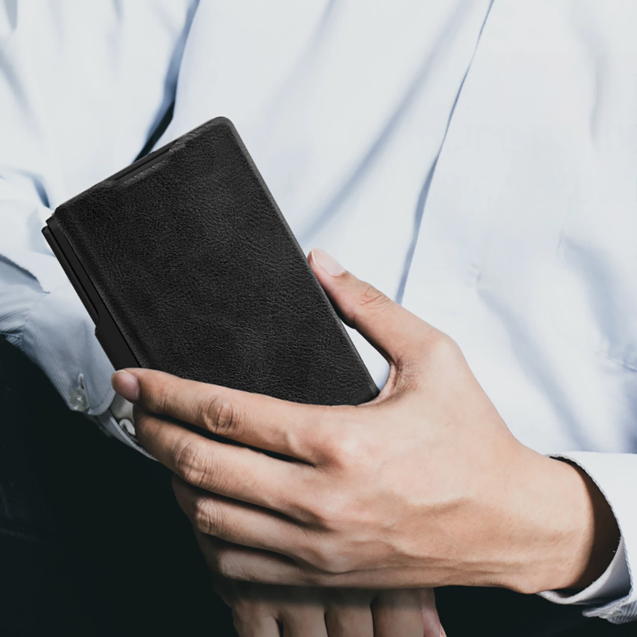 Mbështjellës Nillkin Qin Pro për Samsung Galaxy Z Fold 7 me hapësirë për S Pen, zi