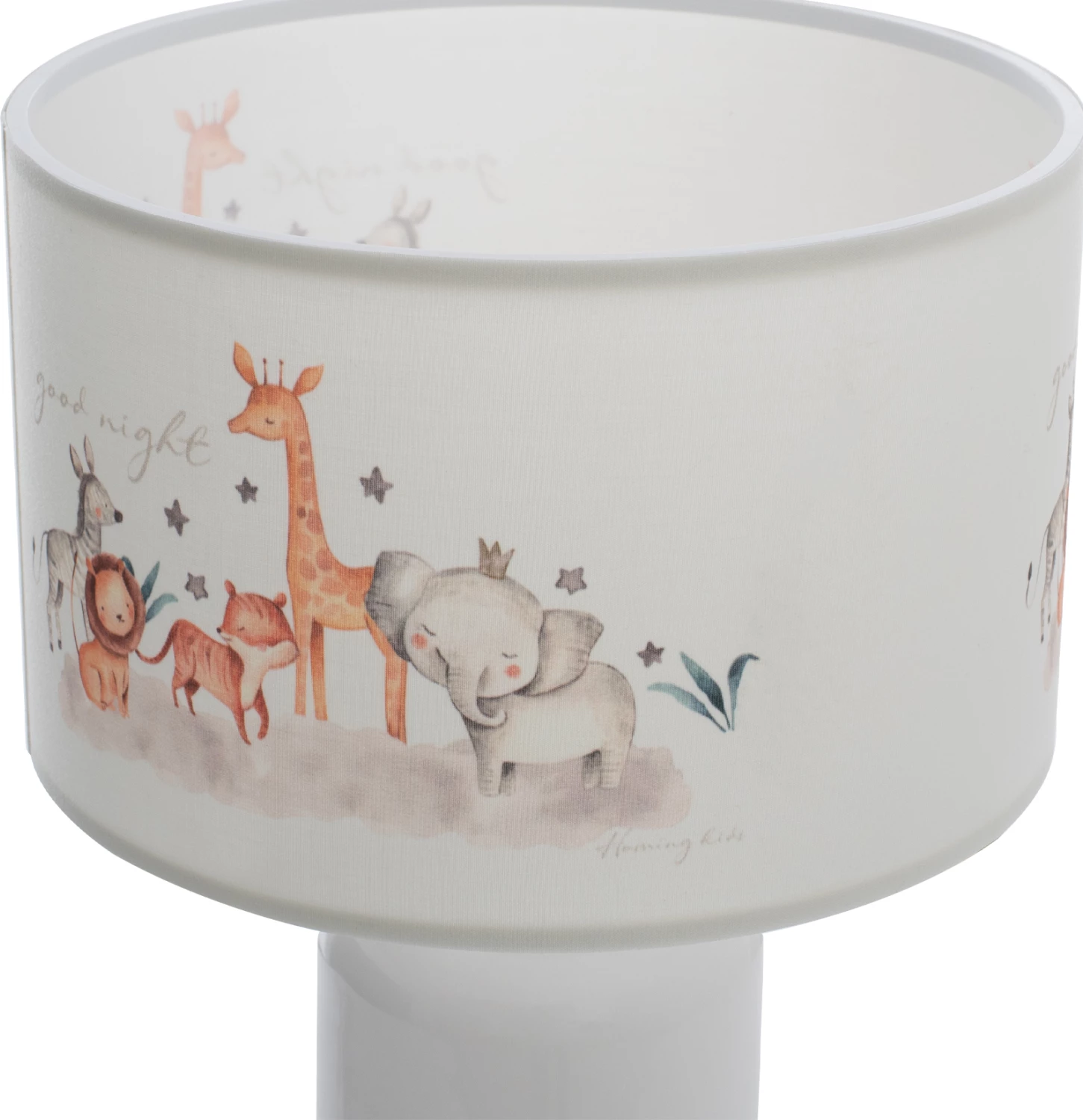 Llambë tavoline për fëmijë, FH7577.06, cilindrike, ngjyrë e bardhë, Φ24x32H