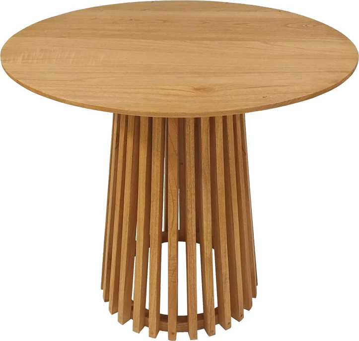 Set tavoline me karrige Inca-Kenda 3 copë, ngjyrë natyrale-bezhë, Φ80x75cm