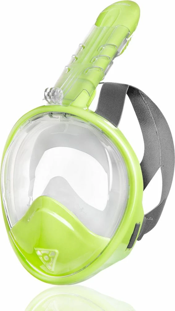 Maskë zhytjeje full-face Spokey Zumi JR 928378, XS, e gjelbër, me çantë rrjete