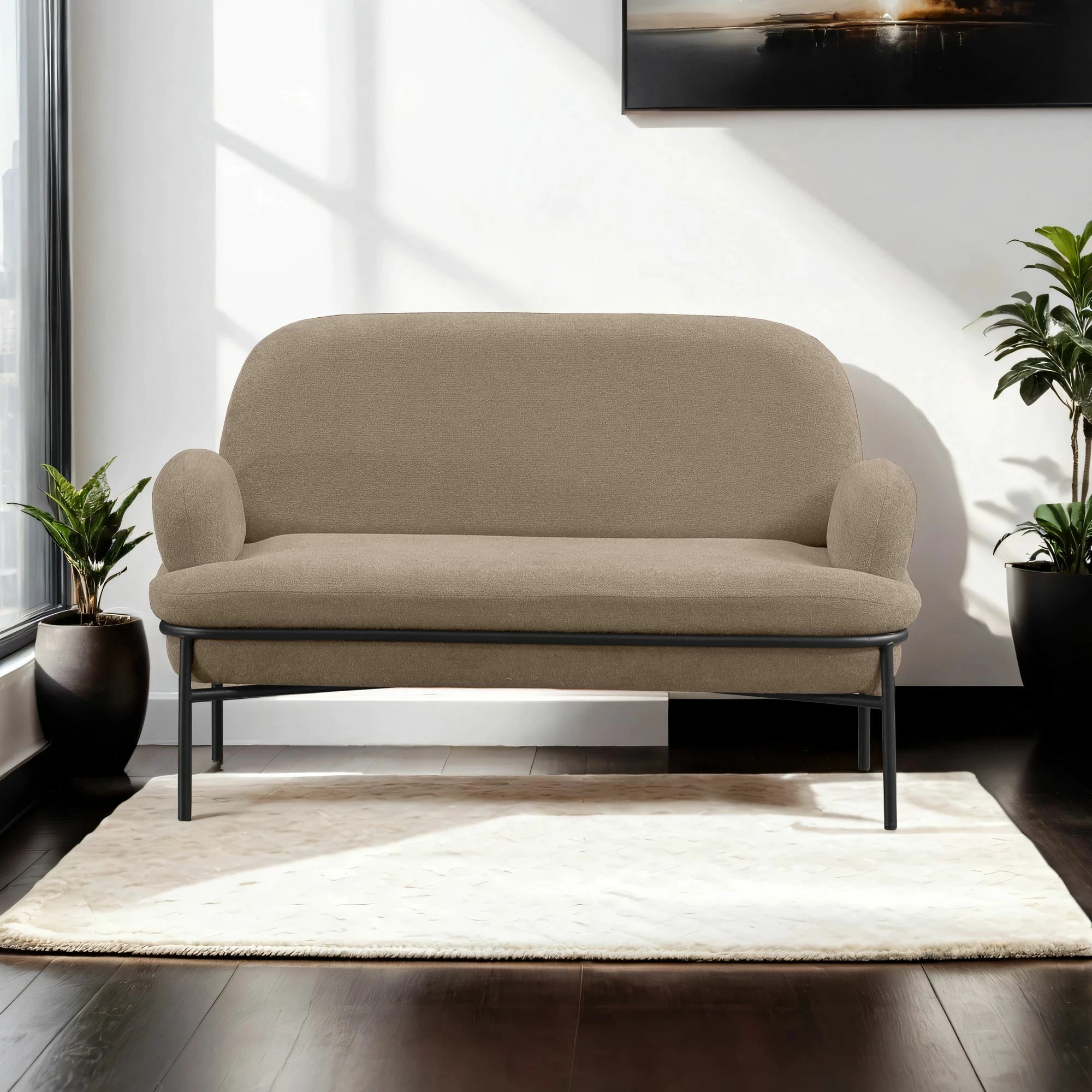 Divan dy vendësh Atelier del Sofa, ngjyrë kapuçino, Aster